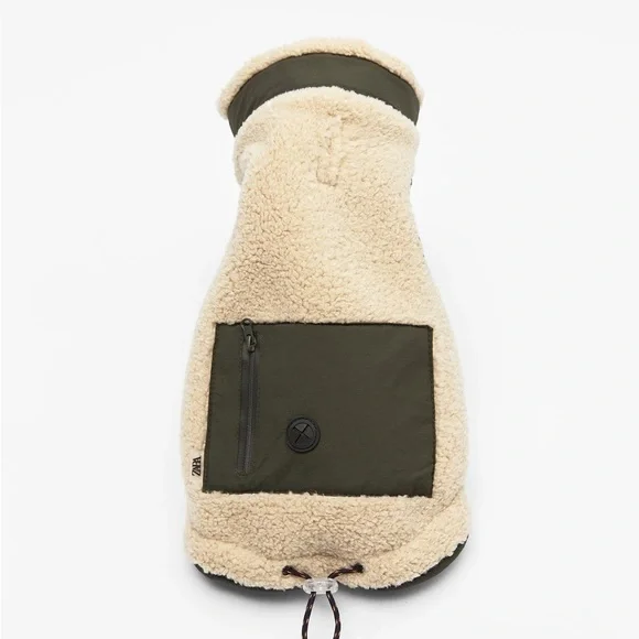 NWT ZARA FAUX SHEARLING PET COLLECTION JACKET XXS - Picture 2 of 9